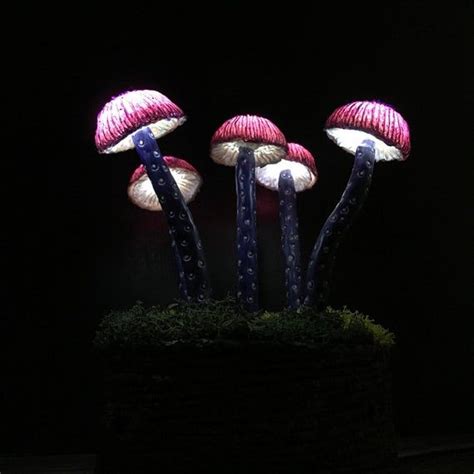 Glowing Mushroom Lamp Psychedelic Lamp Fungus Mood Led Light Etsy