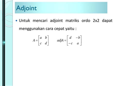 Mencari Adjoin Matriks 3x3 Brain