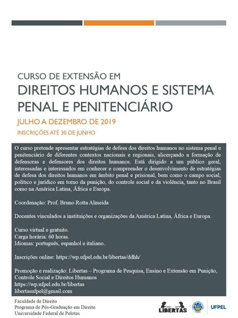 Libertas Programa Punição Controle Social E Direitos Humanos Curso