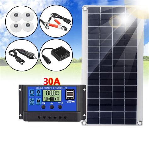 Xhy Solar Panel Kit With 30a Controller 12v Battery Charger Maintainer For Caravan Boat Car Rv