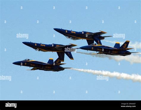 US Navy Four F A 18A Hornets Assigned To The U S Navy Flight