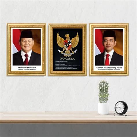 Jual Wordgift Gambar Foto Poster Presiden Dan Wakil Indonesia Bingkai