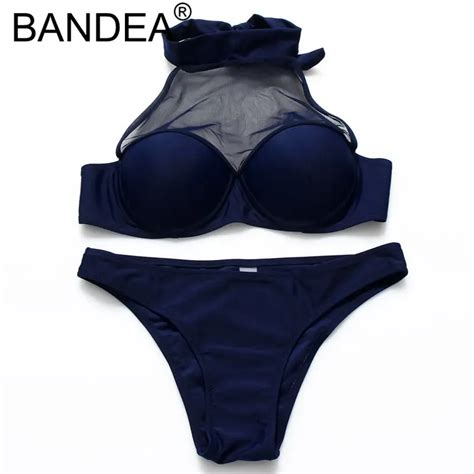 Bandea Bikini 2017 New Design Swimsuit Necklace Swimwear Mesh Bikinis