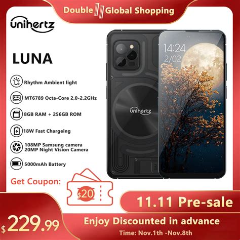 Unihertz Luna Rhythm Ambient Light 8 RAM 256 ROM 108MP Png