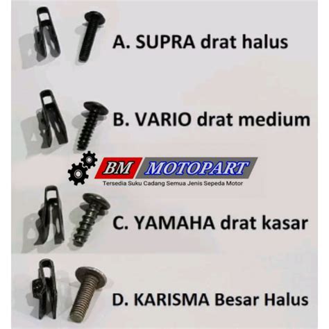 Jual Baut Kleman Body Batok Motor Honda Yamaha Supra Vario Universal