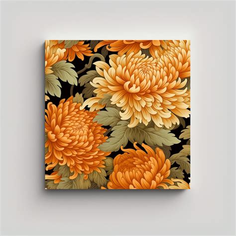 Cuadro Decorativo Chrysanthemum Estilo Koshino DecoCuadros