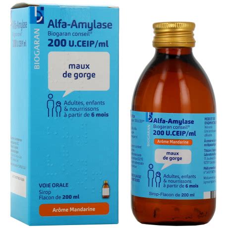 Alfa Amylase Sirop Ou Comprim S Maux De Gorge Biogaran