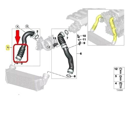 Turbo Air Intake Hose For Bmw X E D Xdrive D