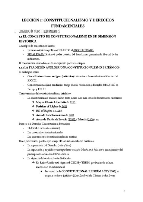 Lecci N Constitucionalismo Y Derechos Fundamentales Lecci N