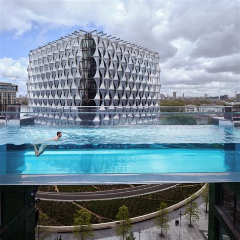 Fully Transparent Sky Pool Connects Two Housing Blocks In London Free