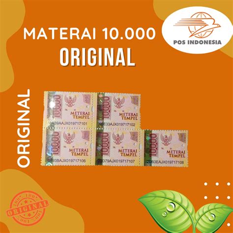 Jual Materai Asli Shopee Indonesia