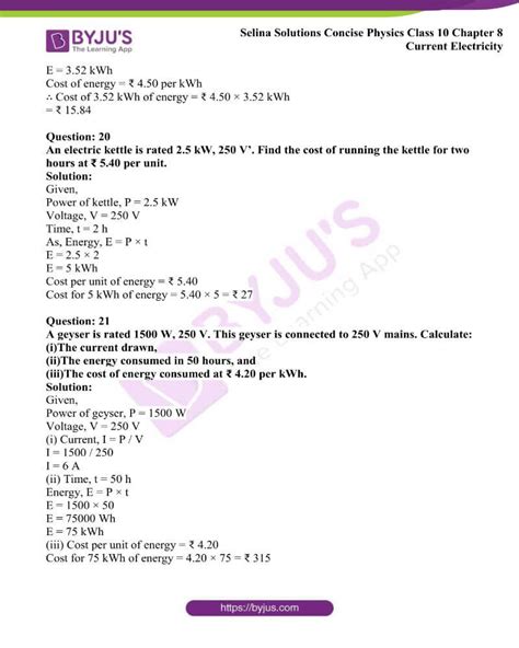 Selina Solutions Concise Physics Class 10 Chapter 8 Current Electricity