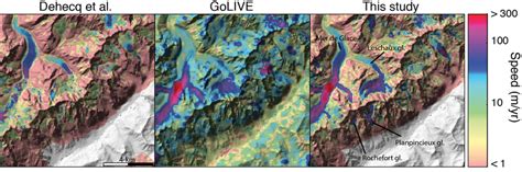 Comparison Of Glacier Surface Velocity Fields Obtained By 38 Left