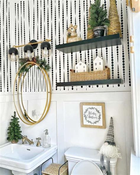 Black And White Small Bathroom Wallpaper Soul Lane