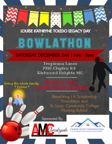 Bowling Fundraiser Flyer Postermywall