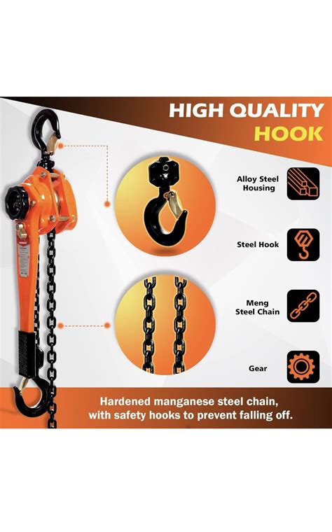 Yatointo Lever Chain Hoist Lbs Ft Manual Lever Block Capacity