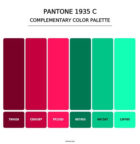 PANTONE 1935 C Color Palettes Colorxs