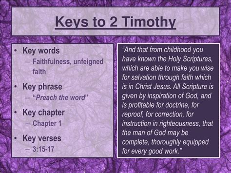 Ppt New Testament Survey The Book Of 2 Timothy Powerpoint