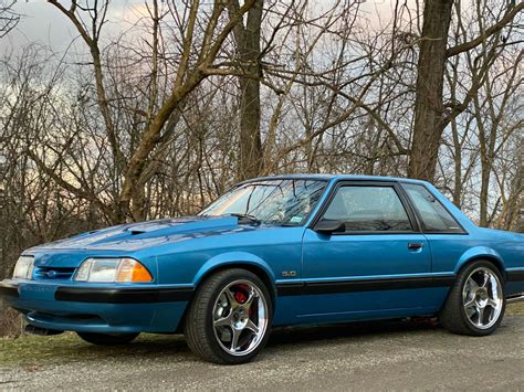 1991 Ford Mustang Lx Notchback Coupe Bimini Blue Classic Ford Mustang