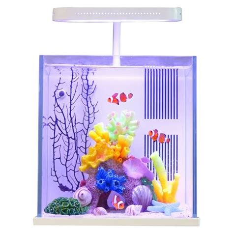 QANVEE Betta Nemo Fish Tank Small Aquarium Starter Kit With Filter And