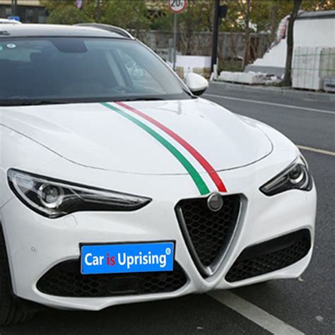 Car Styling Italian Flag Three Color Stripe Decal Bumper Sticker