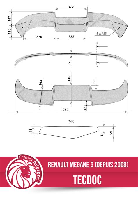 Aileron Becquet Origine Replica Pour Renault Megane 3 5 Portes 2008