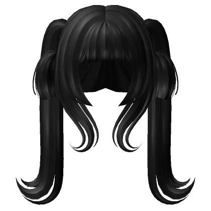 Cute Y2k Pigtails W Mini Pigtails In Black Roblox ID