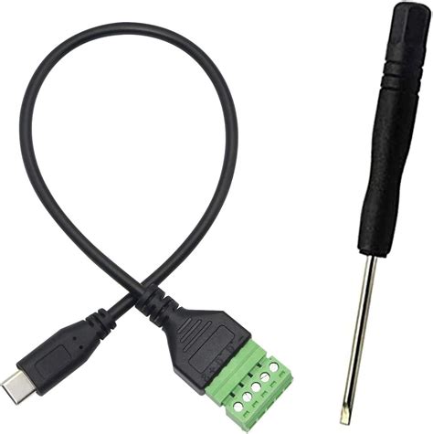 XMSJSIY Connecteur de Bloc Terminal USB C USB de Type C mâle vers