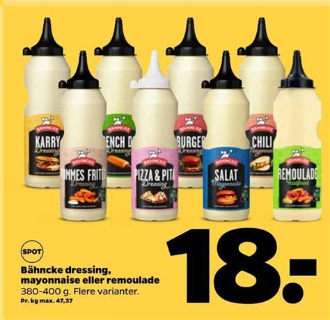 B Hncke Dressing Mayonnaise Eller Remoulade Tilbud Hos Netto