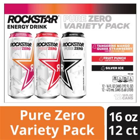 Rockstar Pure Zero Energy Drink Variety Pack Fl Oz Ct Fred Meyer