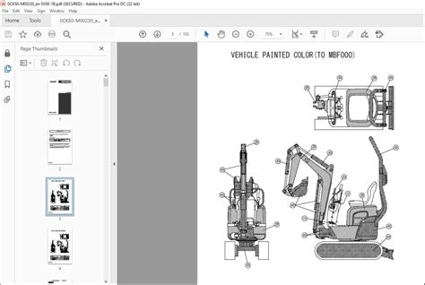 Yanmar Sv A Excavator Crawler Backhoe Parts Catalog Manual Ck