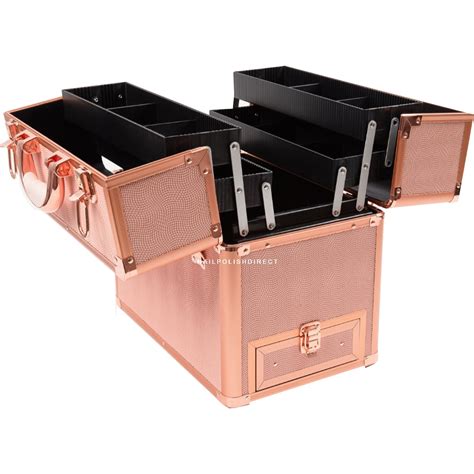 Glitterbels Nail Kit Box For Mobile Nail Technicians Pink And Rose Gold