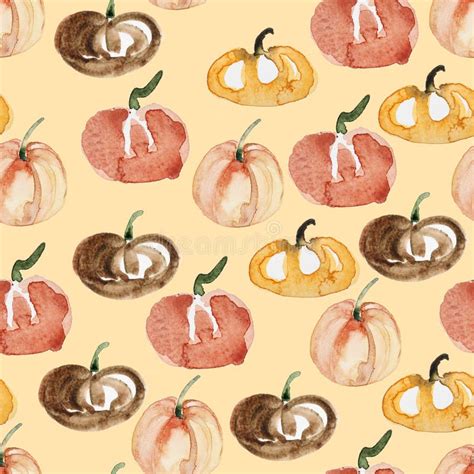 Pumpkin Seamless Pattern Stock Illustration Illustration Of Design