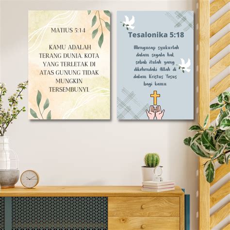 Jual Poster Kristen Wall Decor Rohani Hiasan Ayat Alkitab Shopee