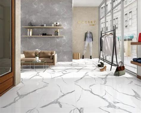 Glazed Vitrified Floor Tiles 2x4 Feet 60x120 Cm Glossy At Best Price