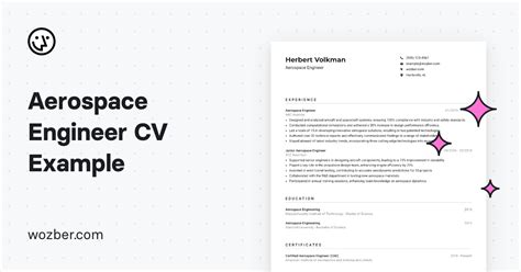 Aerospace Engineer Cv Example