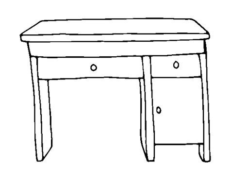 Desk Coloring Page