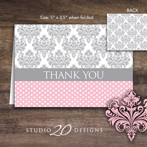 Damask Thank You Etsy