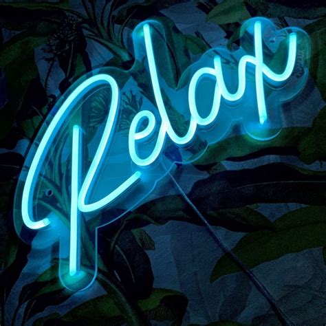 Relax LED Neon Sign Led Flex Neon Home Interior Decor Sign For