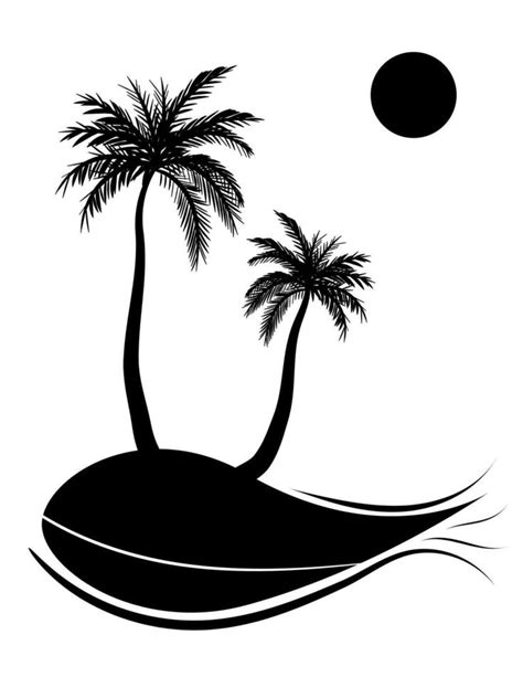 Collection Of Black Coconut Trees Icon Can Be Used To Illustrate Any