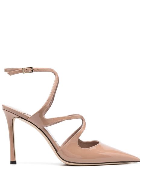 Jimmy Choo Azia 95 Patent Leather Pumps In Neutral ModeSens