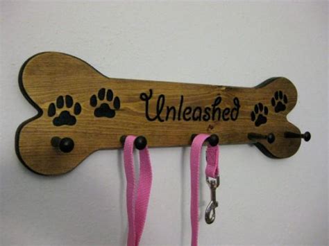 Personalized Dog Leash Holder Organizer Custom Dog Collar Pet Hooks
