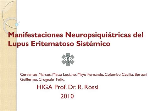 Ppt Manifestaciones Neuropsiqui Tricas Del Lupus Eritematoso