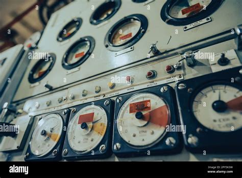 Control Panel With Many Buttons Stock Photo Alamy