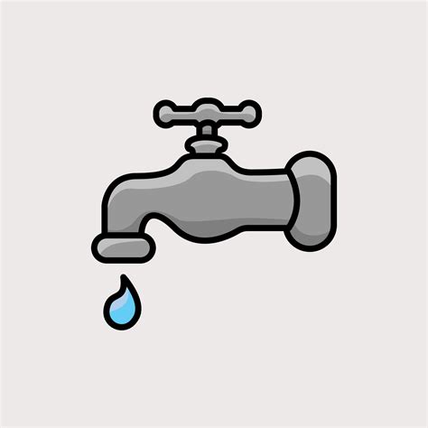 Brown Faucet Water Faucet Illustration Dripping Water Drops Of Water