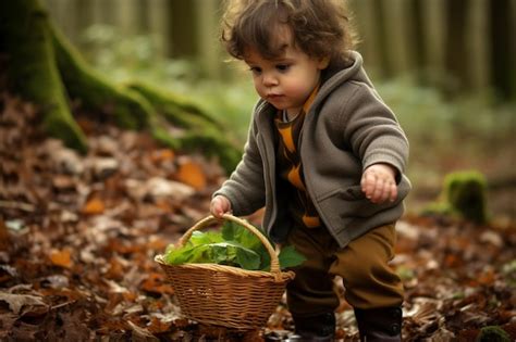 Premium Photo | Child exploring the forest on environment day