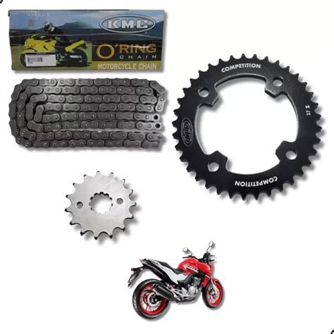 Kit Relação Cb 250 Twister 16 37 15 Corrente Kmc C Retentor