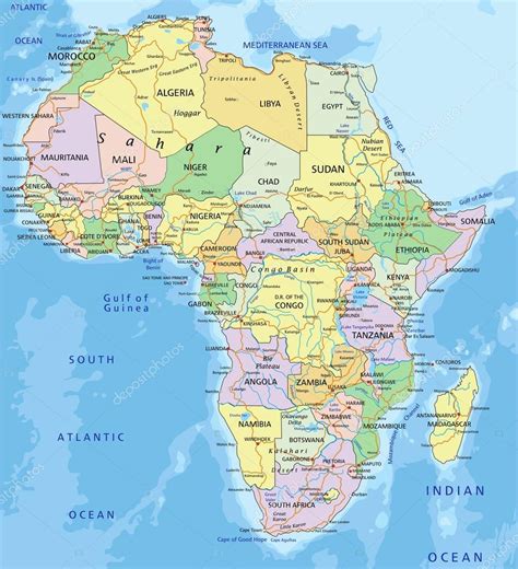 East Africa Political Map Stock Vector Thinkstock Images