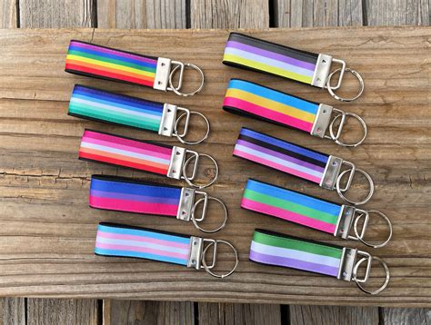 Lgbtq Flag Keyfob Pride Keychains Gay Pride Lesbian Etsy