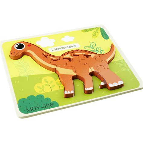 Drewniana Kolorowa Uk Adanka Puzzle Dinozaury Lsanosaurus Kategorie